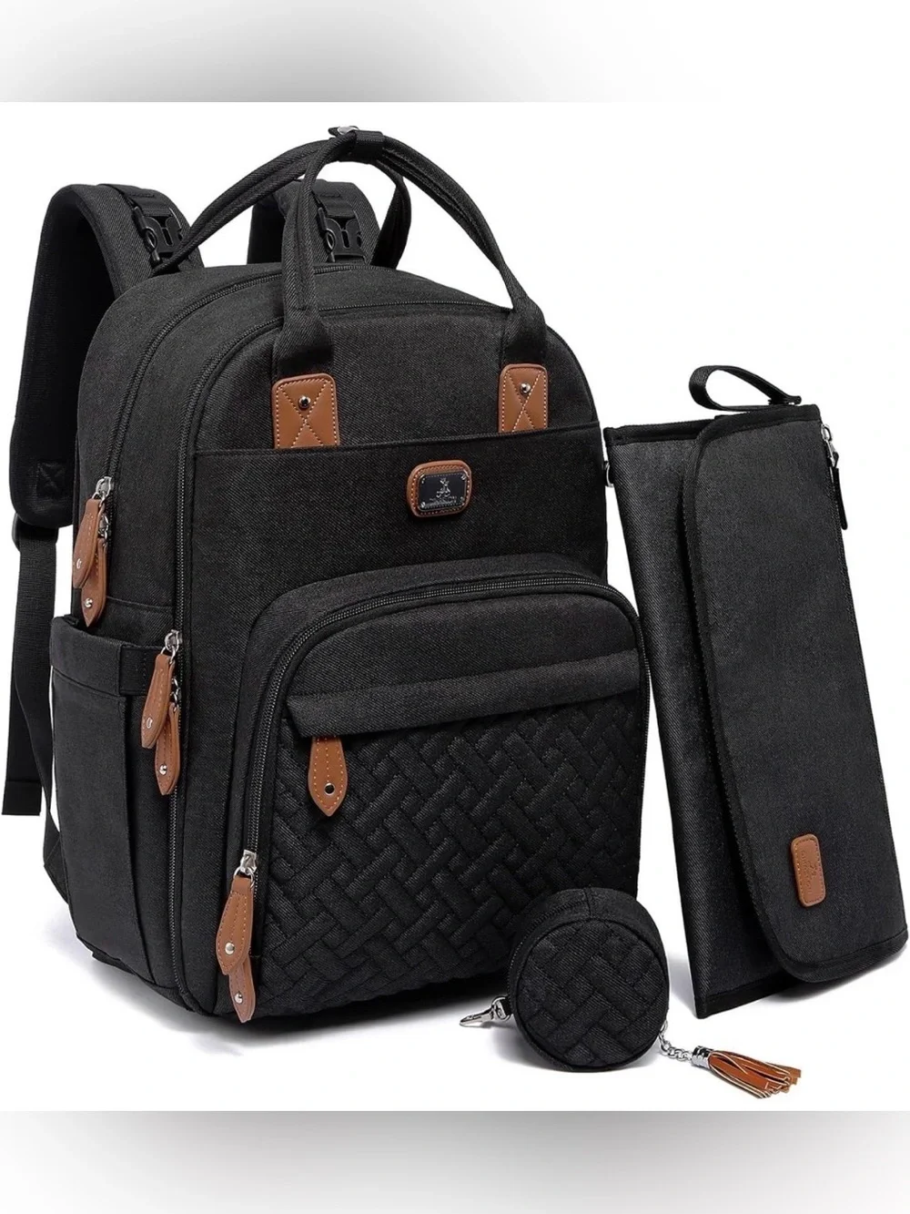 Large Diaper Backpack with Changing Pad & Accessories — Brand New